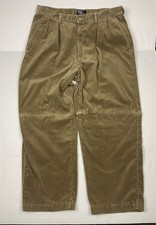 VTG Polo Ralph Lauren Made In USA Corduroy Pants Brown Men 38x28 Y2K Baggy