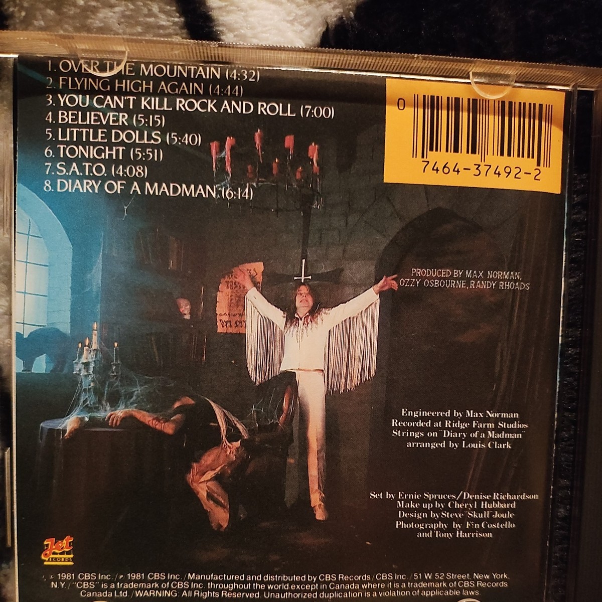 Ozzy Osbourne - Diary of a Madman (CD, 1985, Jet ZK 34492