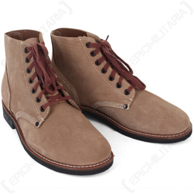 WW2 Repro American Rough Out Boots - US Army Boondockers Shoe USMC