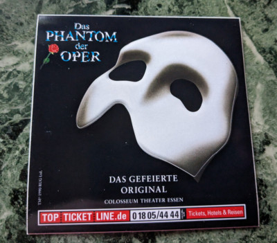 Das Phantom der Oper Aufkleber, Musical, Phantom of the Opera, Essen - NEU