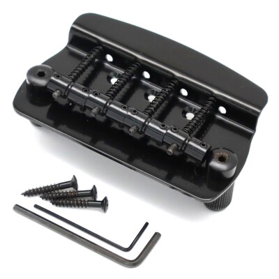 4 String Bass Bridge Tailpiece for Sterling by Music Man Style Bass Black
