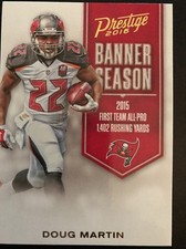 2016 Panini Prestige Football Doug Martin Banner Season No15