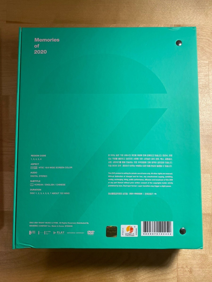 US SELLER] BTS Memories of 2020 Official DVD | eBay