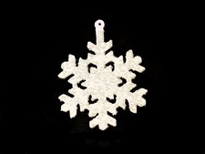 Lot 6 Czech glass bead Christmas snowflake ornaments