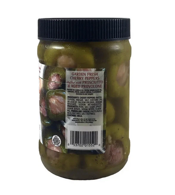 Norpaco Prosciutto and Provolone Stuffed Green Cherry Peppers 24 oz 6 JARS - Image 4 of 4