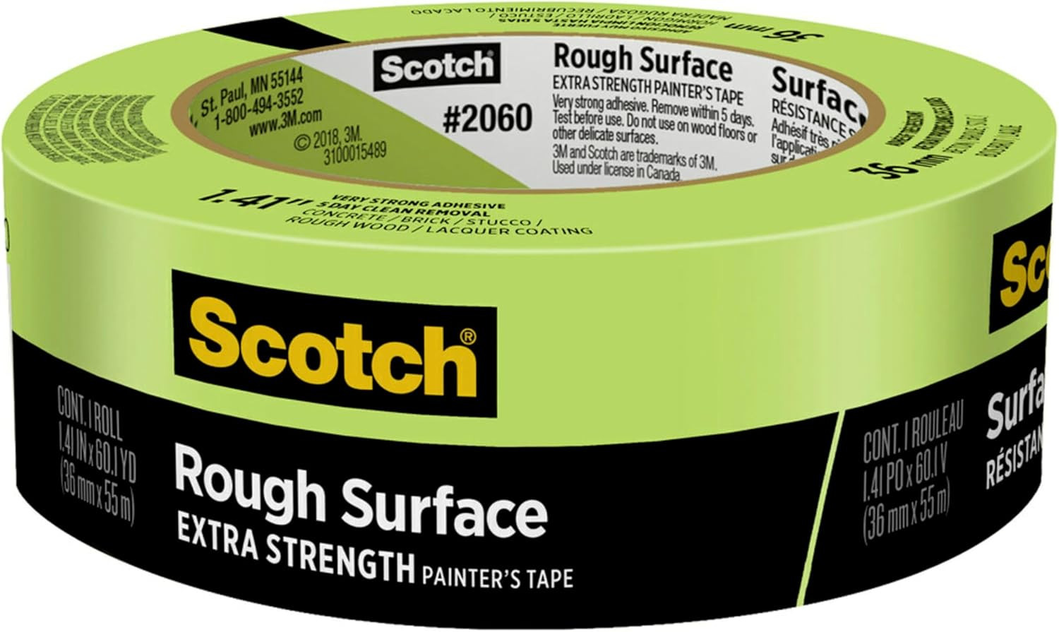 Painter'S Tape Rough Surface Extra Strength Painter'S Tape, Green, Tape Protect