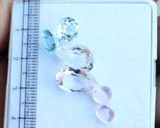 Pear Faceted Cut White Topaz Assorted Gemstones 15.5 Ct. Mix Loose Gemstone Pair
