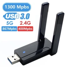 USB3.0 WIFI Adapter 1300mbps Wireless Long Range Dual Band 2.4G/5.8G Antenna Mac