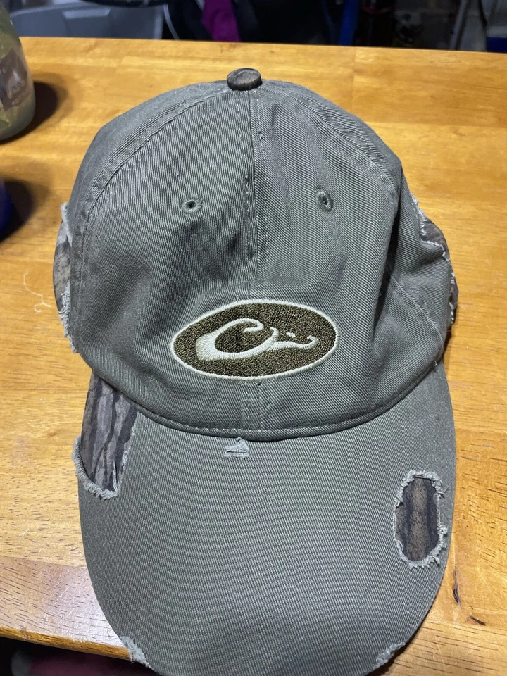 Drake Waterfowl distressed Mossy Oak Camo Hunting Adjustable Back Hat Cap - Image 2 of 4