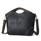 Le'aokuu Women Genuine Leather Vintage Shoulder Handbags Messenger Tote Bag