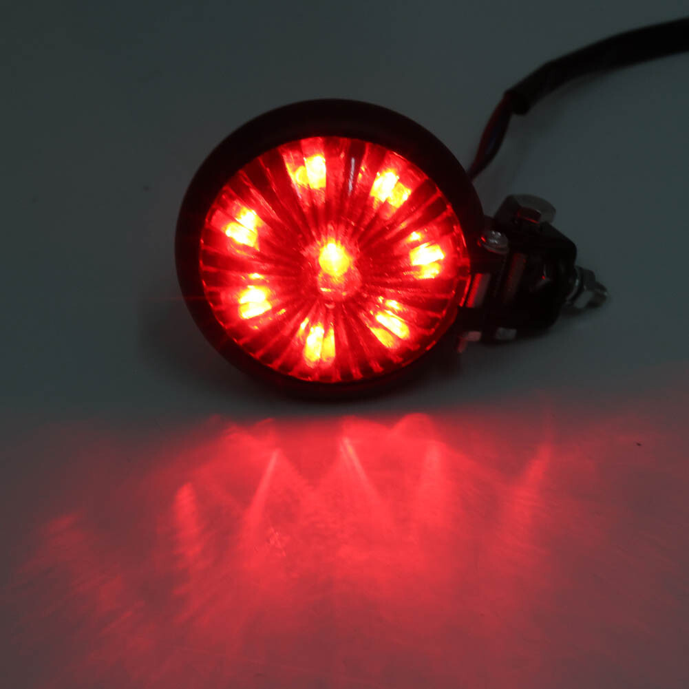 LED Rear Stop Brake Tail Light Lamp Fit For Cafe Racer Bobber Chopper Black