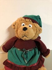 1996 Berenstain Sister Bear Plush Vintage Christmas Dress