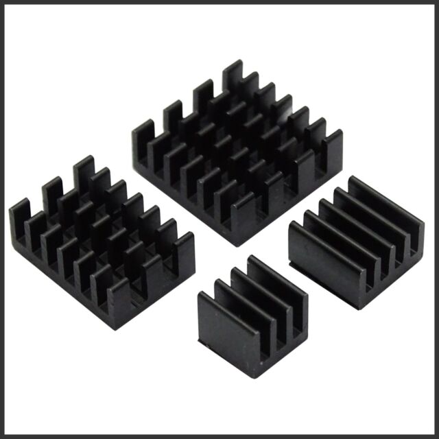 4tlg. Set Kühlkörper schwarz für Raspberry Pi 4 Model B Arduino inkl. Klebefolie AV9829 4tlg. Set Kühlkörper schwarz für Raspberry Pi 4 Model B Arduino inkl. Klebefolie AV9829
