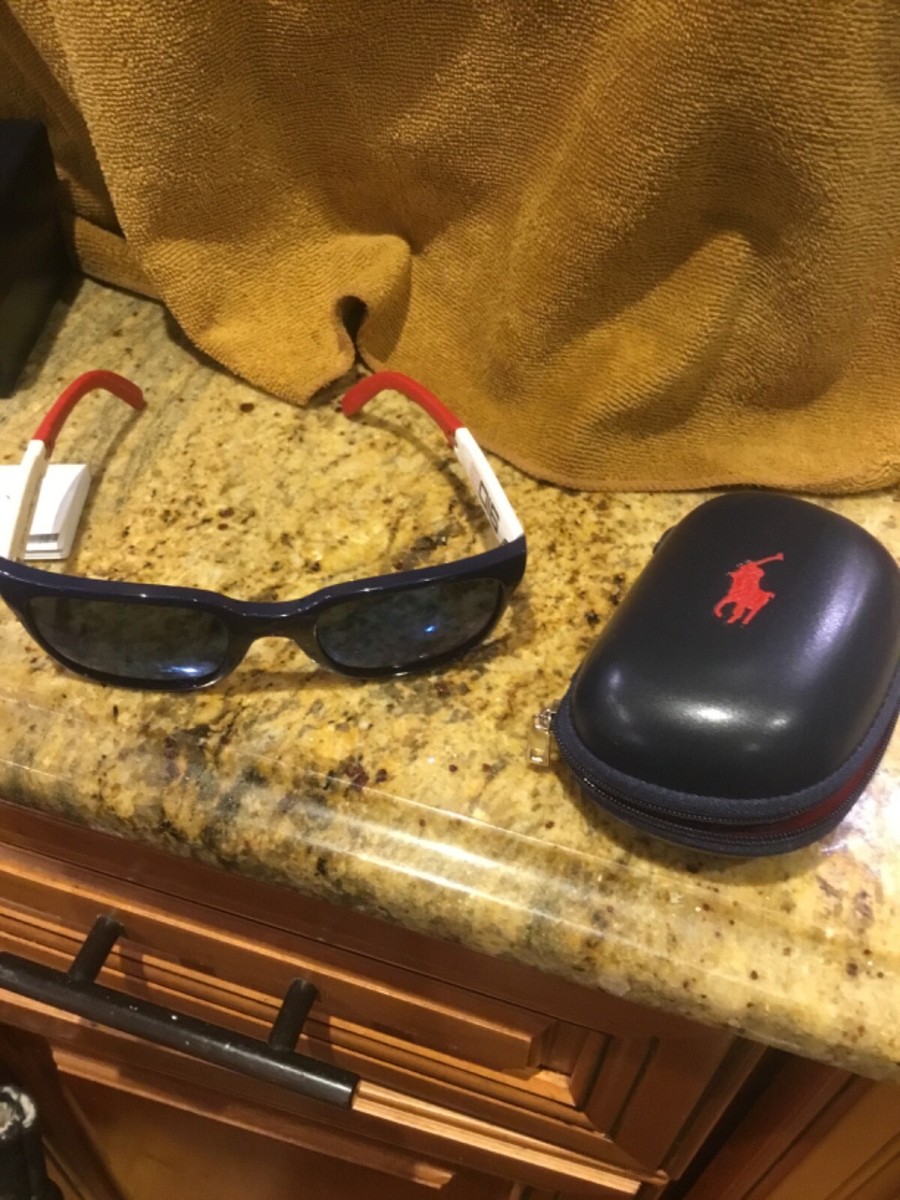 NWOT Ralph Lauren Red Striped Sunglasses Polo Ralph Lauren PH3156 XXL (62 - 14) with Grey lenses and  main image 4