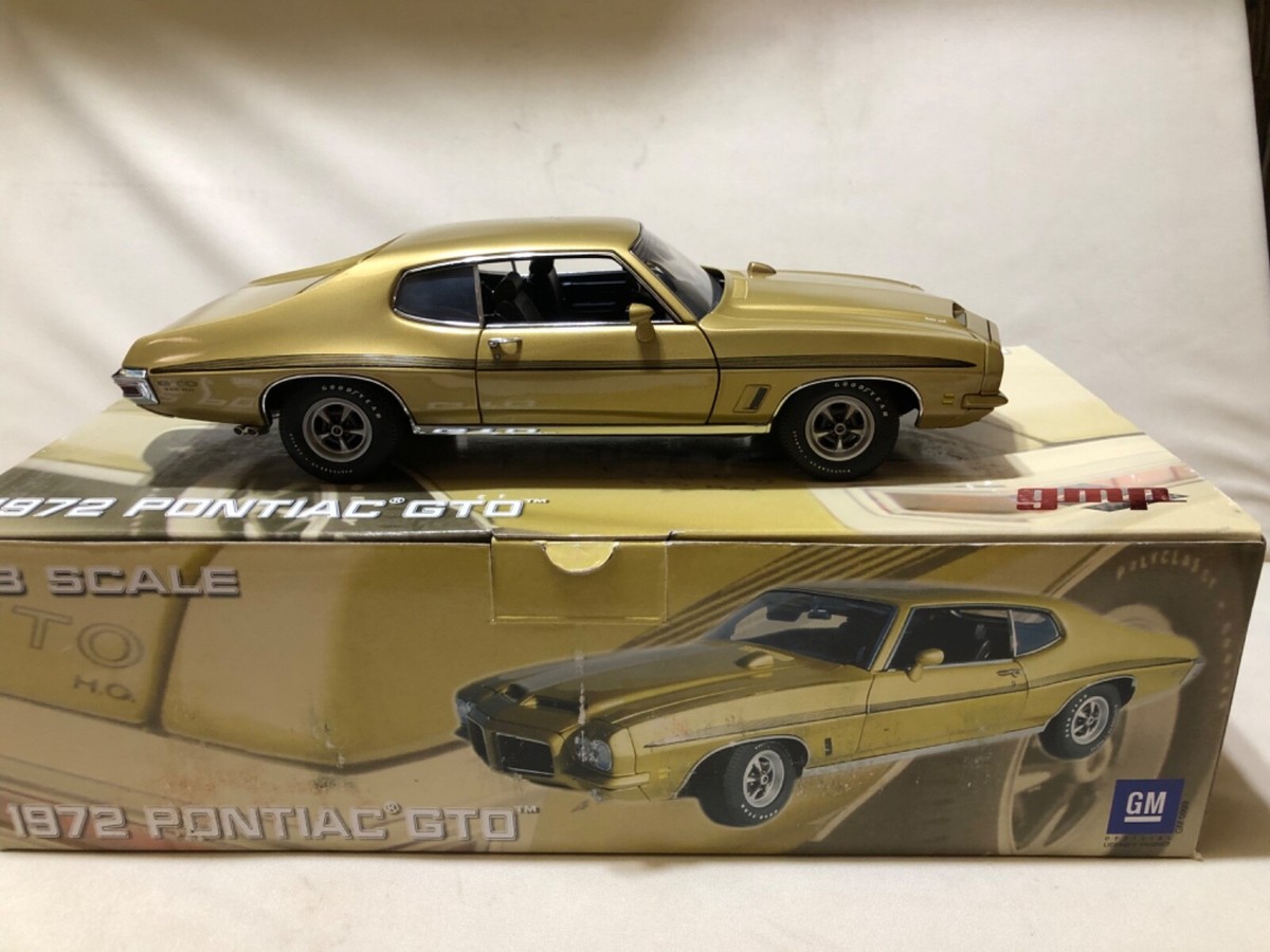 GTO GOLD BIG BOX 1972 PONTIAC 455 HO RAM AIR HARD TOP 1-18 GTO GOLD BIG BOX 1972 PONTIAC 455 HO RAM AIR HARD TOP 1-18