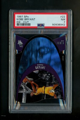 1997 Kobe Bryant SPx Die Cut basketball card PSA 7 NM #22 Los 
