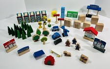 Wooden Town Train Accessories Mixed Lot of 64 pieces