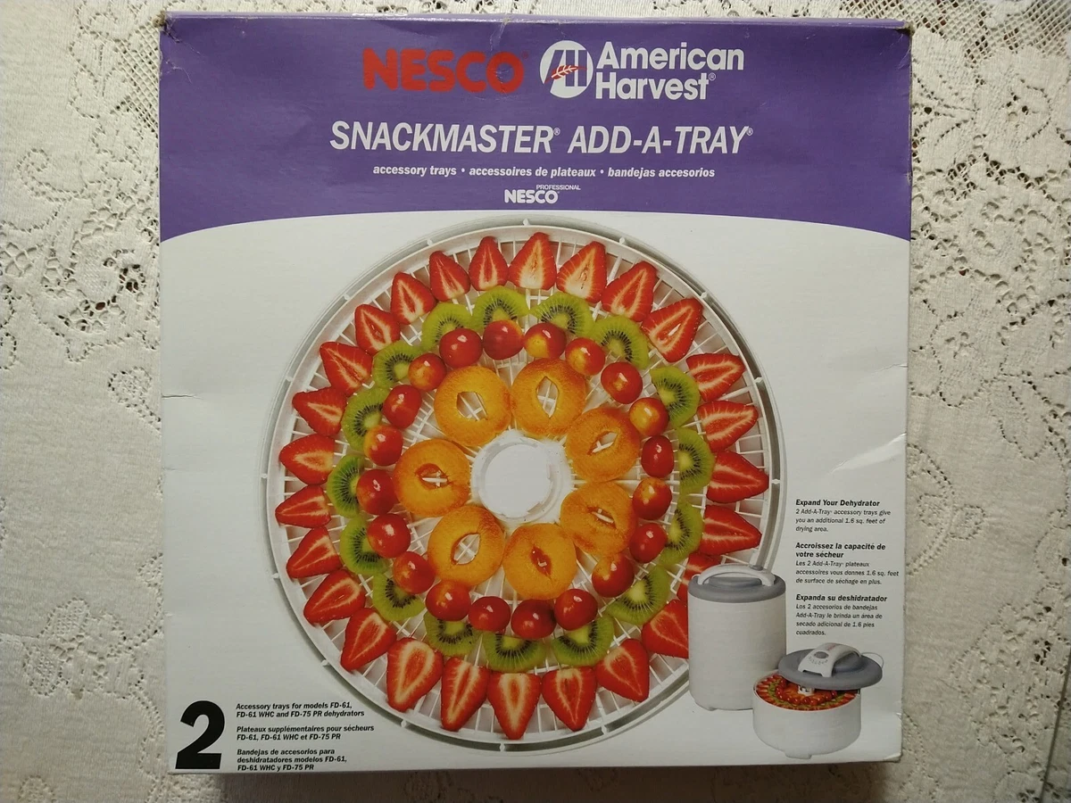 Lot De 2 Plateaux De Rechange Pour Déshydrateur NESCO American Harvest – Modèle FD-61 – Ronds Blancs