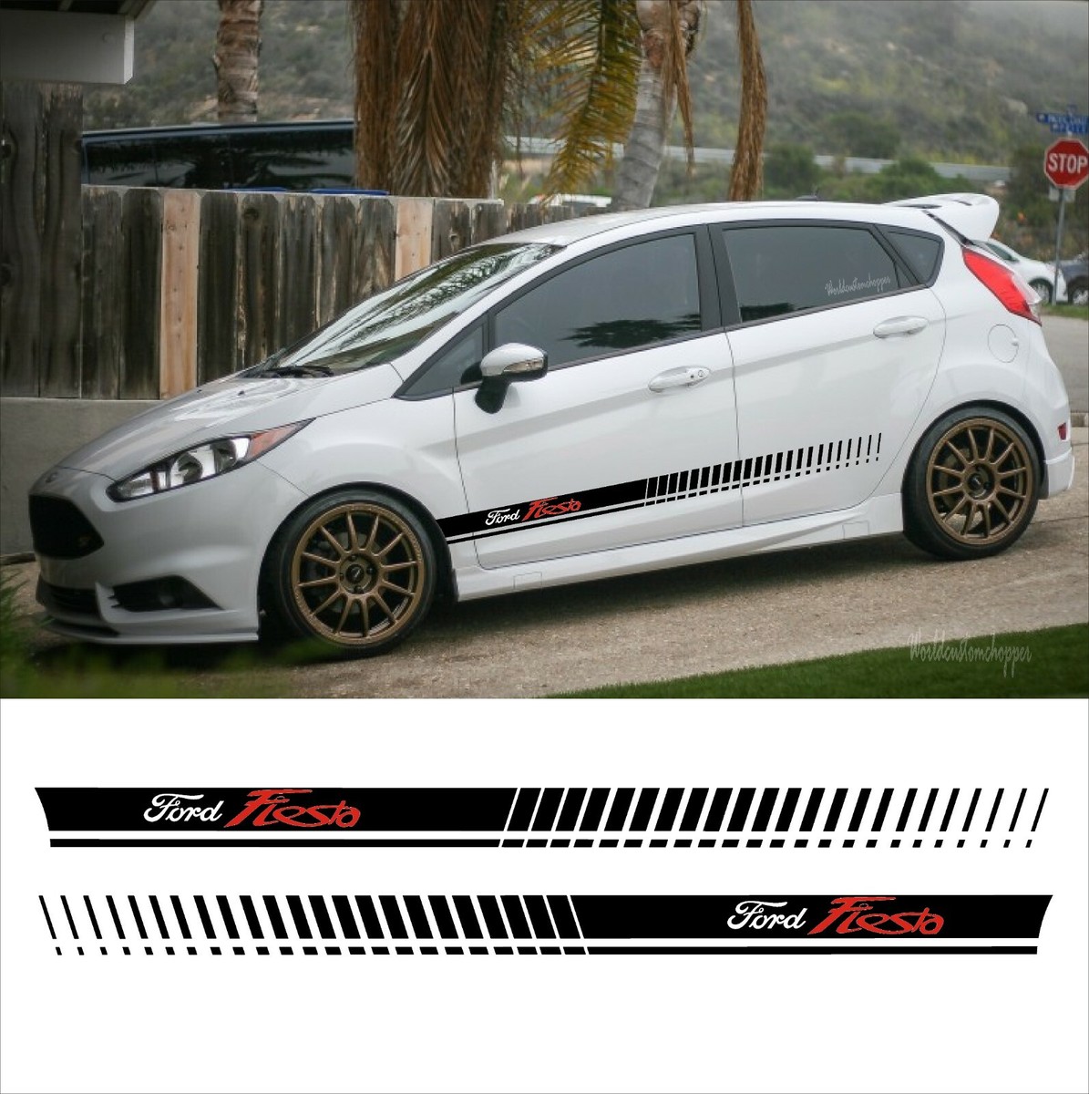 Adesivo Auto Ford Fiesta JDM Tuning – Decalcomania In PVC Per Lunotto (35 Cm) - 2