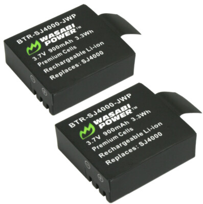 Wasabi Power Battery for SJCAM SJ4000, SJ5000 and 1080P, 4K Action Cameras
