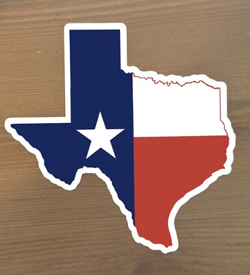 TEXAS FLAG MAP HELMET STICKER TOOLBOX STICKER BUMPER STICKER HARD HAT STICKER