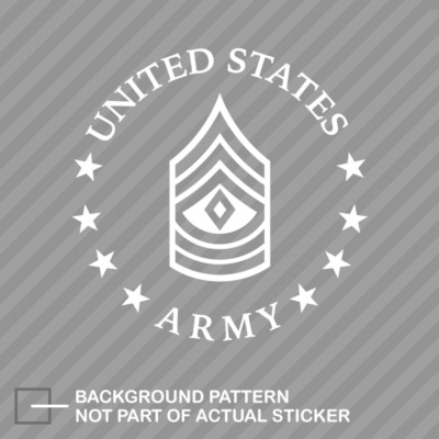 E-8 First Sergeant US Army Rank Sticker Die Cut Decal 1SG OR-8 E8 | eBay