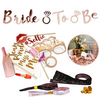 Jga Hochzeit Party Accessoire Set Bride To Be Girlande ArmbäNder Fotorequisiten
