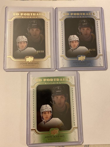 2019-20 upper deck john marino UD rookie portraits /25 + /99 + green - 第 1/1 張圖片