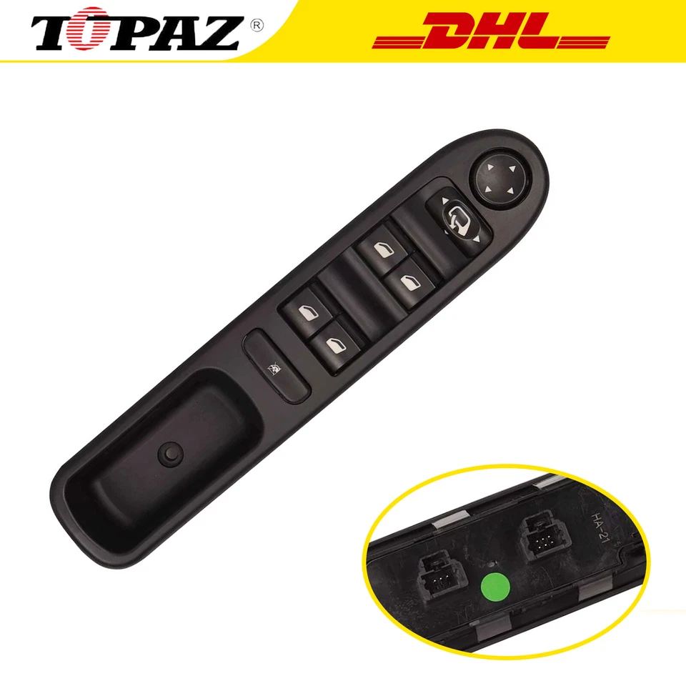 Fensterheber Schalter für Peugeot 307 CC 3B 6554KT Vorne Links Schaltelement 12V