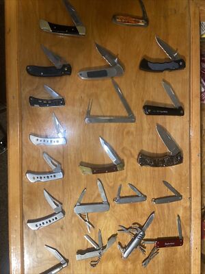 Folding Knife Lot of 20 Schrade Outdoor Life Smith & wesson Misc.