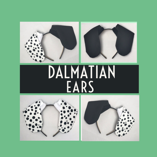 Dalmatian Dog Ears Headband Costume 101 Days of School Halloween - 第 1/17 張圖片