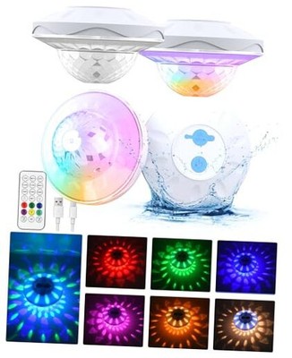 Floating Pool Lights, Rechargeable RGB Color Changing Pool Lights That Float 