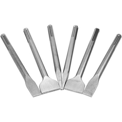 6 Pcs SDS Max Bits Chisel Set Hammer Drill Chisel Set 3/4 inch Masonry Concrete