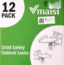 Vmaisi Child Safety Cabinet Locks 12 Pack Magnetic Baby Proof Drawer Latches...