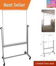 Double-Sided Magnetic Whiteboard 36"W x 48"H - Perfect for Classrooms & Offices