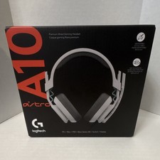 Logitech Astro A10 Gen 2 Wired Gaming Headset White Black Flip-to-Mute