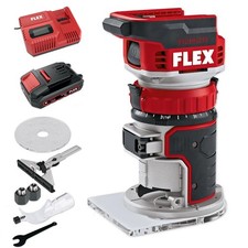 Flex Fresatrice Verticale e per bordi a batteria 18V 2,5Ah Brushless completa