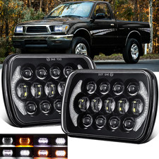 2PCS For Toyota Tacoma 1995-1997 & Pickup 5X7 7X6'' LED Headlights w/Turn Signal