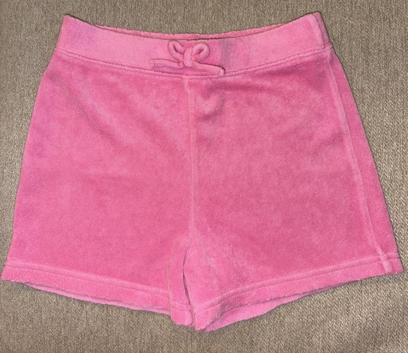 Gymboree vintage 2003 TIP TOE TULIP pink terry SHORTS 6 EUC
