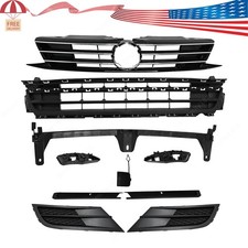 Upper Grillelower Grillfog Light Coverbumper Trimbracket Fit 2015-2018 Jetta