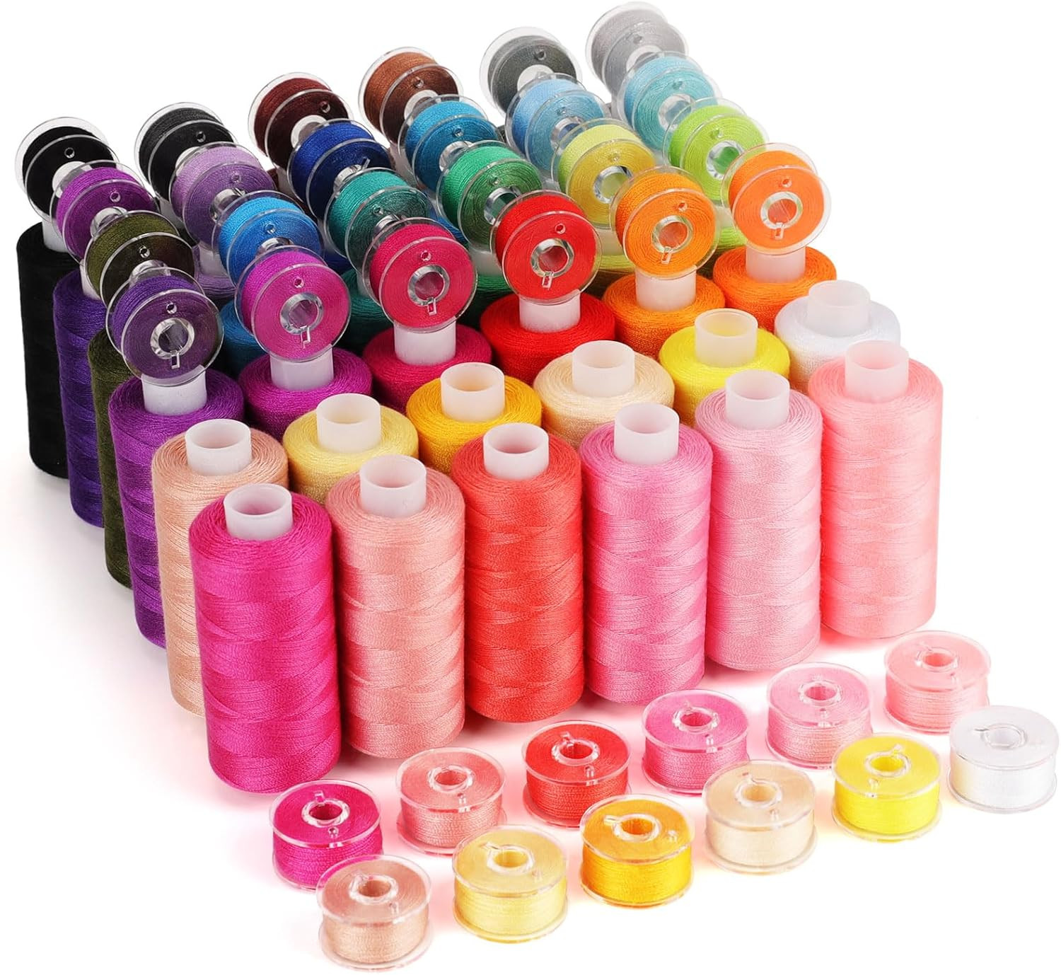 72 PCS Sewing Thread Kit, 36 Vibrant Colors for Sewing Machine Hand Sewing, Matc
