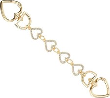 Heart Bag Extender Chain, Metal Purse Strap Extender Stylish Strap Replacement