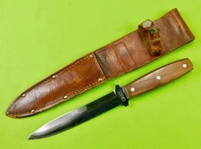 US WW2 Case XX Pig Sticker Fighting Knife Dagger w/ Sheath