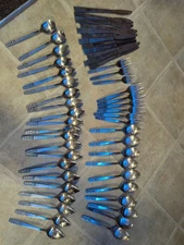 IIC Imperial International Stainless Cortina Flatware Utensil Lot of 52