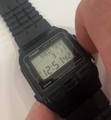 Casio DBA-80 Phone Dialer Data Bank Digital Watch 1980s All