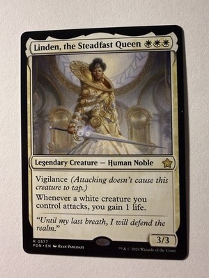 Linden, the Steadfast Queen 0577 | Magic the Gathering MTG | Foundations | Rare