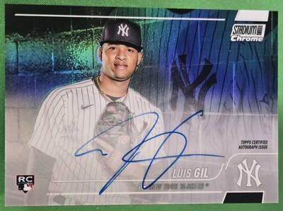 2022 Topps Stadium Club Chrome Luis Gil #SCCBA-LG Auto RC Yankees