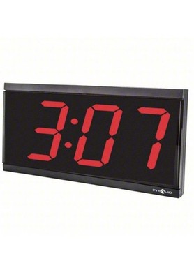 PYRAMID - 9D34BR Digital Synchronized WALL CLOCK 3'' Red LED Commercial - NEW