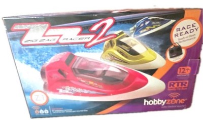 Zig Zag Racer 2 Hobby Zone RC Boat Red Preowned Radio Controlled FS