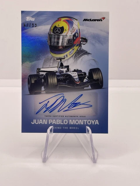 Topps McLaren Racing 2025 Juan Pablo Montoya Behind The Wheel Auto /99